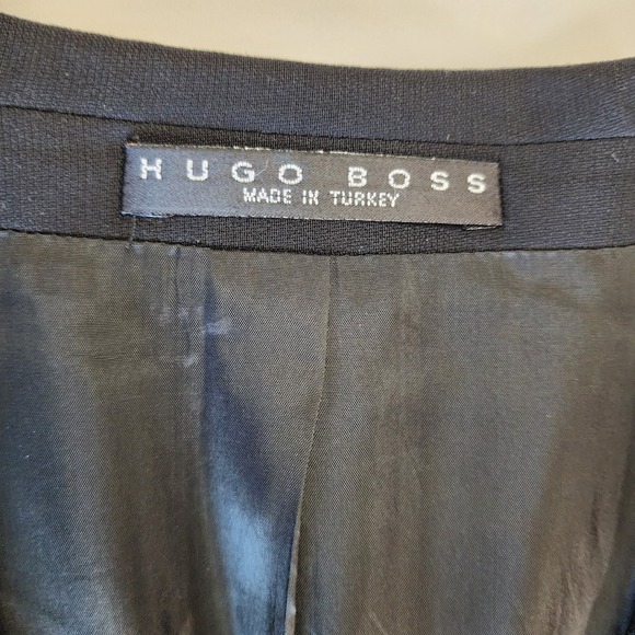 Hugo Boss Made In Turkey 100% Virgin Wool Black Suit Coat 46 L - Picture 4 of 11